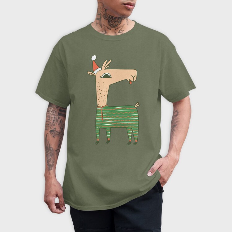 Christmas Llama, Tricou Barbati (Unisex)