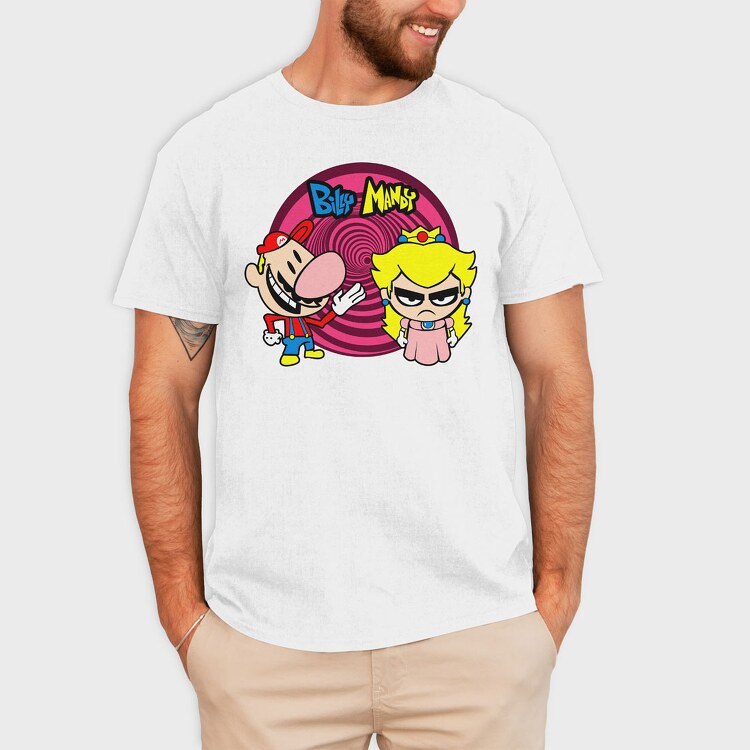 Billy and Mandy Mario, Tricou Barbati (Unisex)