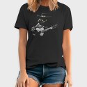 Guitar Cat Monochrome, Tricou Barbati (Unisex)
