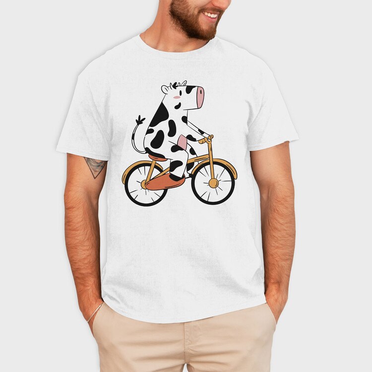 Cow Bike, Tricou Barbati (Unisex)