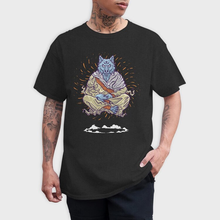Monk Wolf, Tricou Barbati (Unisex)