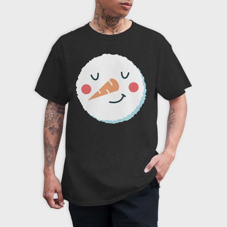 Christmas Snowman Faces 10, Tricou Barbati (Unisex)