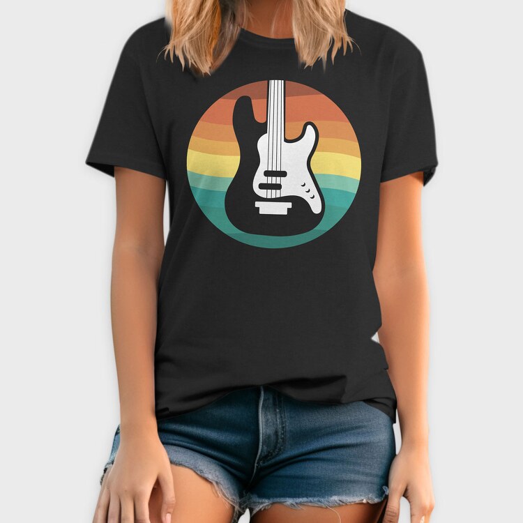 Guitar Retro, Tricou Barbati (Unisex)