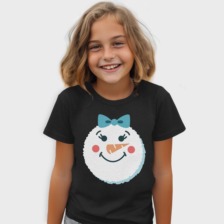Christmas Snowman Faces 2, Tricou Copii