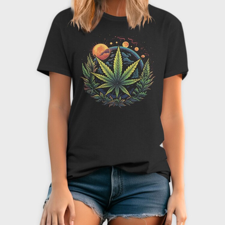 Cannabis Planets, Tricou Barbati (Unisex)