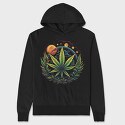 Cannabis Planets, Hanorac Oversize Barbati (Unisex)