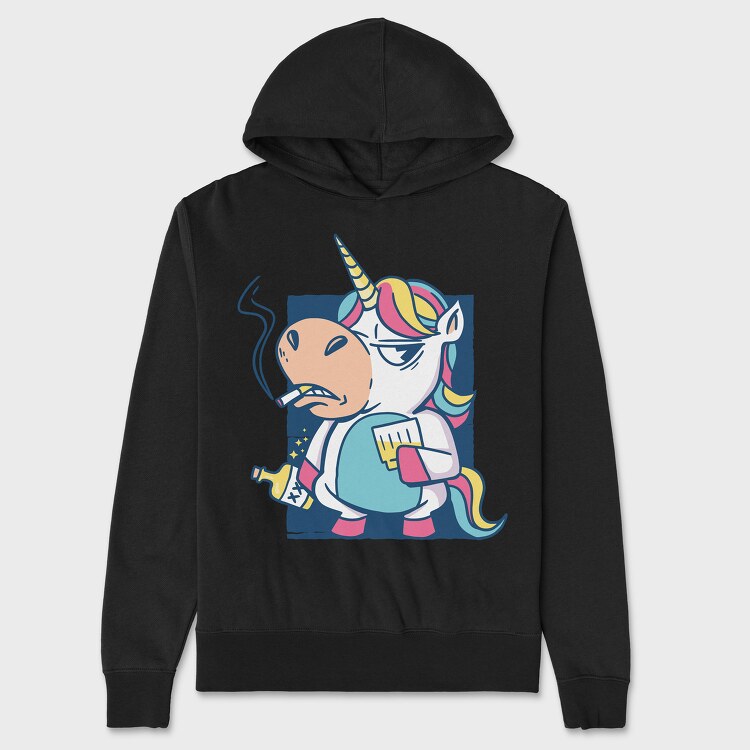 Bad Habits Unicorn, Hanorac Oversize Barbati (Unisex)