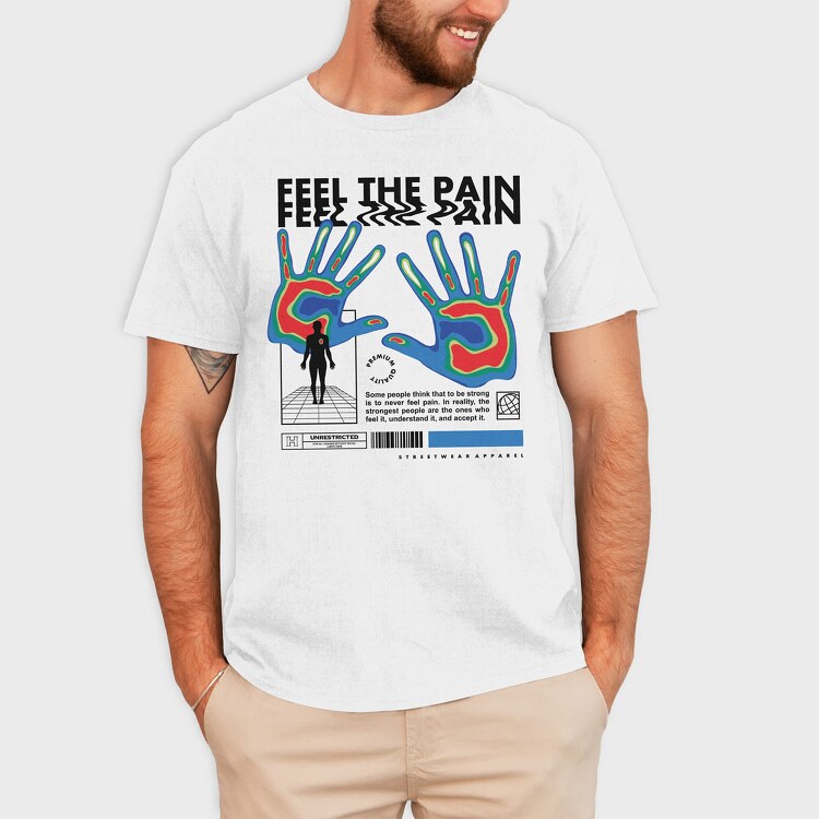 Feel The Pain 1, Tricou Barbati (Unisex)