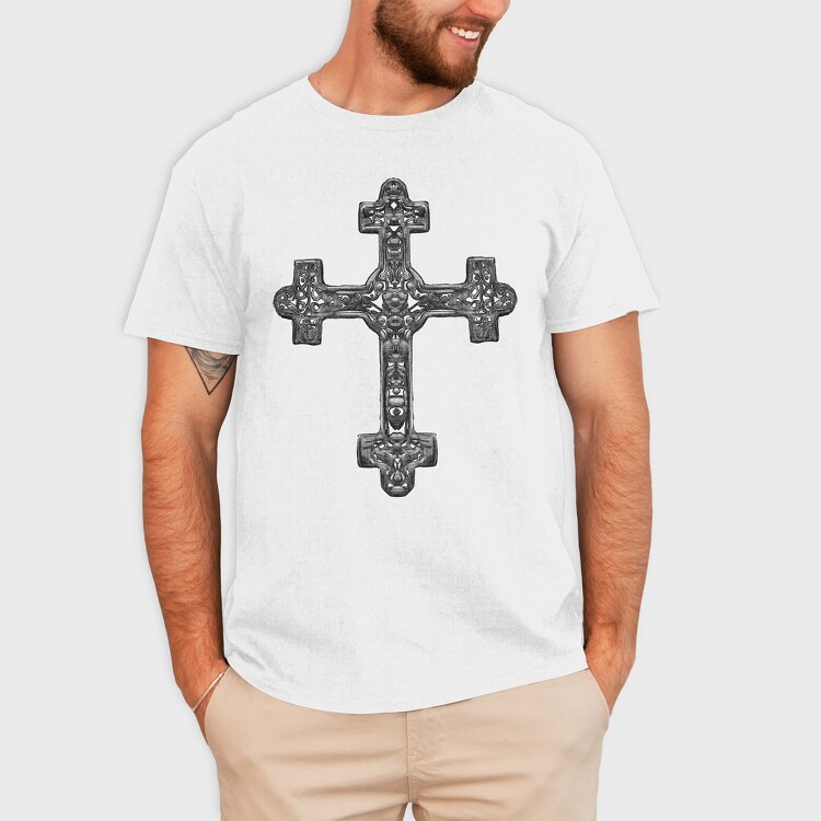 Germanic Cross Handdrawn, Tricou Barbati (Unisex)