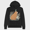 Capybara and Frog, Hanorac Oversize Barbati (Unisex)