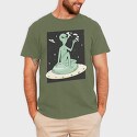 Marijuana Weed Alien, Tricou Barbati (Unisex)