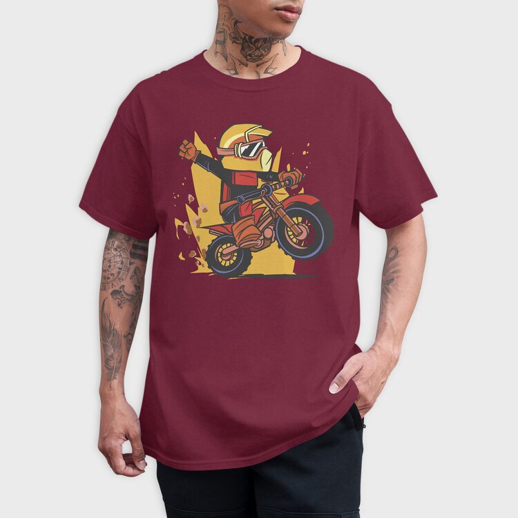 Dirt Bike Cartoon, Tricou Barbati (Unisex)