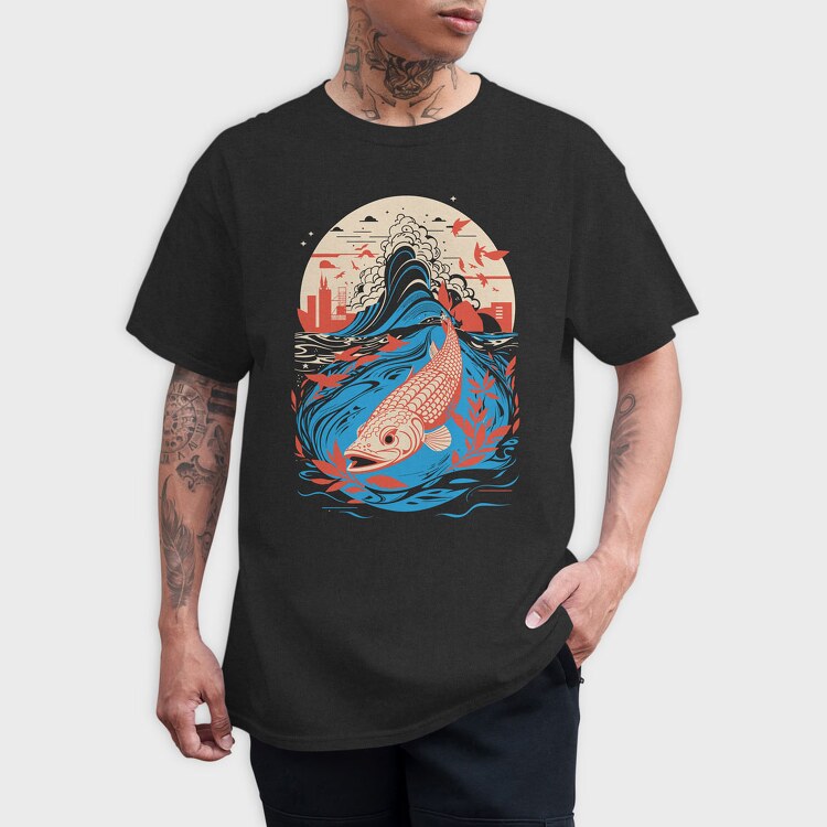 Fish Japanese, Tricou Barbati (Unisex)