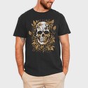 Skull Gold Leaves, Tricou Barbati (Unisex)