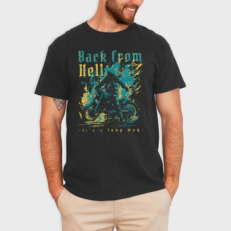Back From Hell Motorbike, Tricou Barbati (Unisex)
