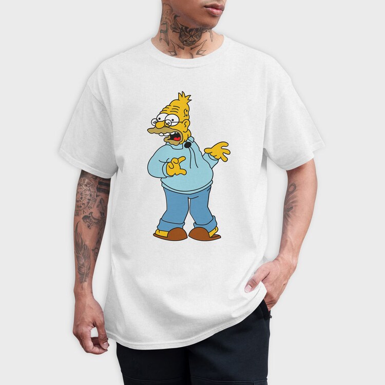 Grandpa Simpson, Tricou Barbati (Unisex)