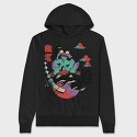 Psychedelic Japanese 02, Hanorac Oversize Barbati (Unisex)