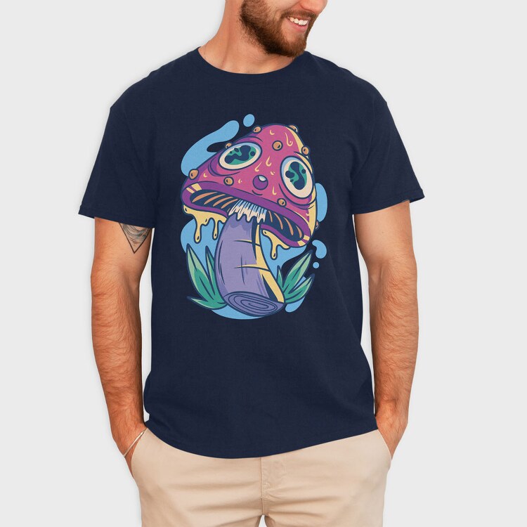 Trippy Mushroom, Tricou Barbati (Unisex)
