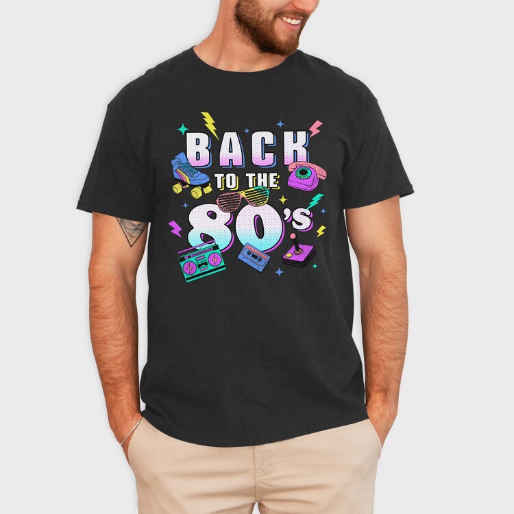 Back to the 80 S, Tricou Barbati (Unisex)