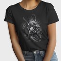 Creepy Skull Monochrome, Tricou Femei