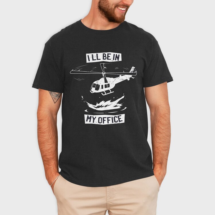 Helicopter Office, Tricou Barbati (Unisex)