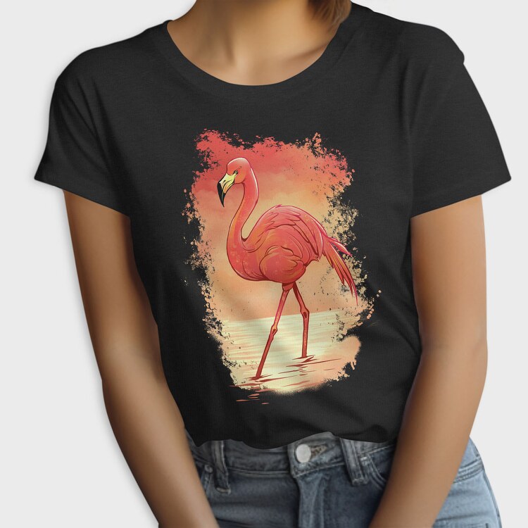 Flamingo Painting, Tricou Femei