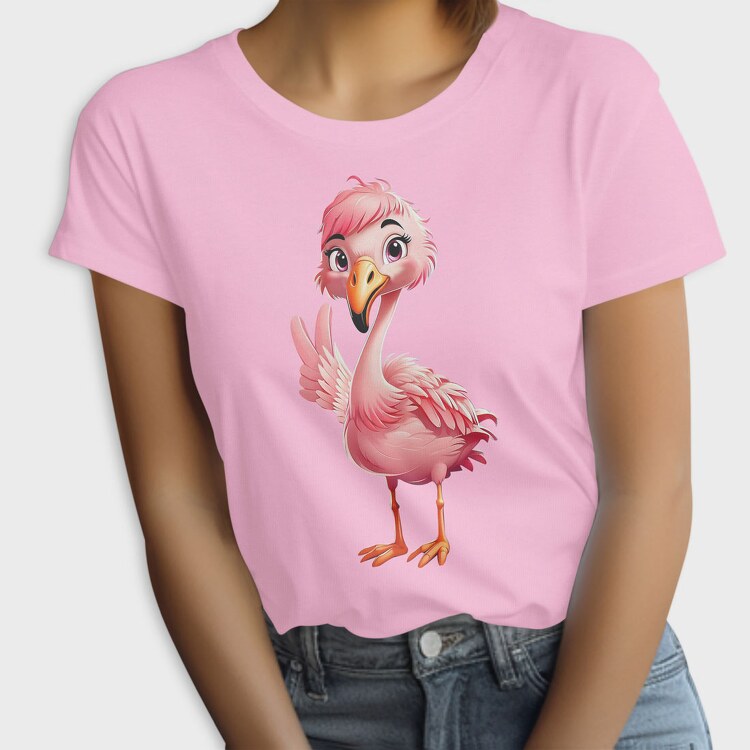 Flamingo Victory Sign, Tricou Femei