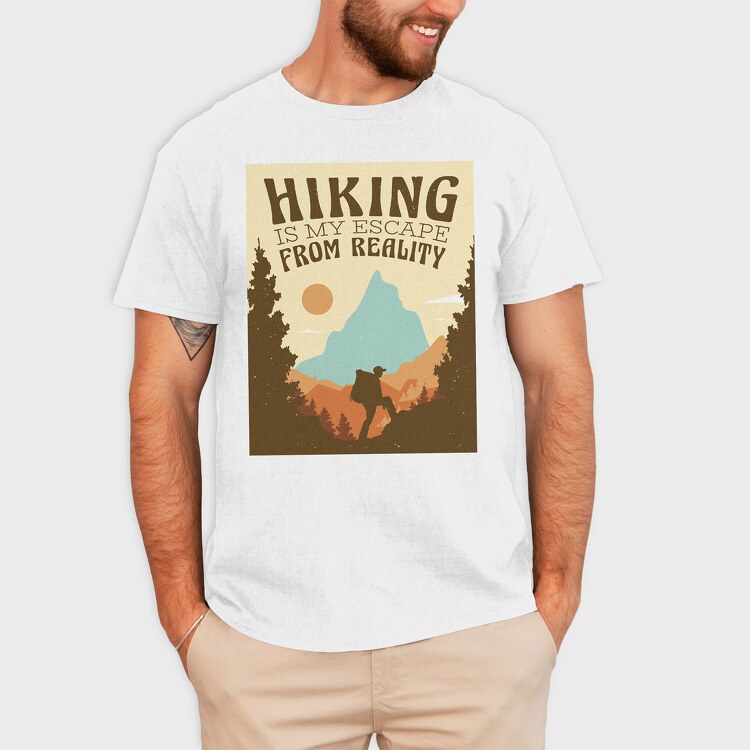 Hiking Is My Escape From Reality, Tricou Barbati (Unisex)