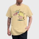Cartoon Retro Cow and Chicken 1, Tricou Barbati (Unisex)