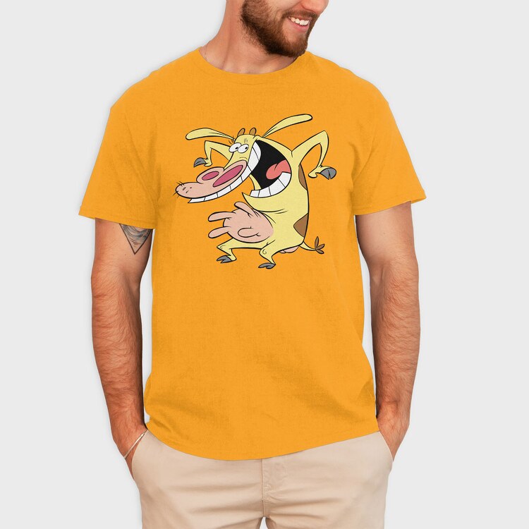 Cartoon Retro Cow and Chicken 3, Tricou Barbati (Unisex)