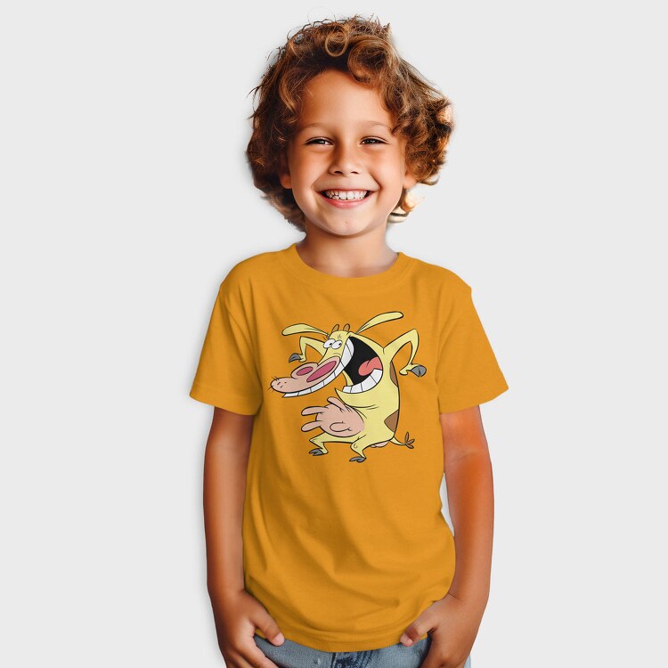 Cartoon Retro Cow and Chicken 3, Tricou Copii