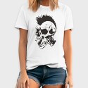 Skull Punk Mohawk, Tricou Barbati (Unisex)