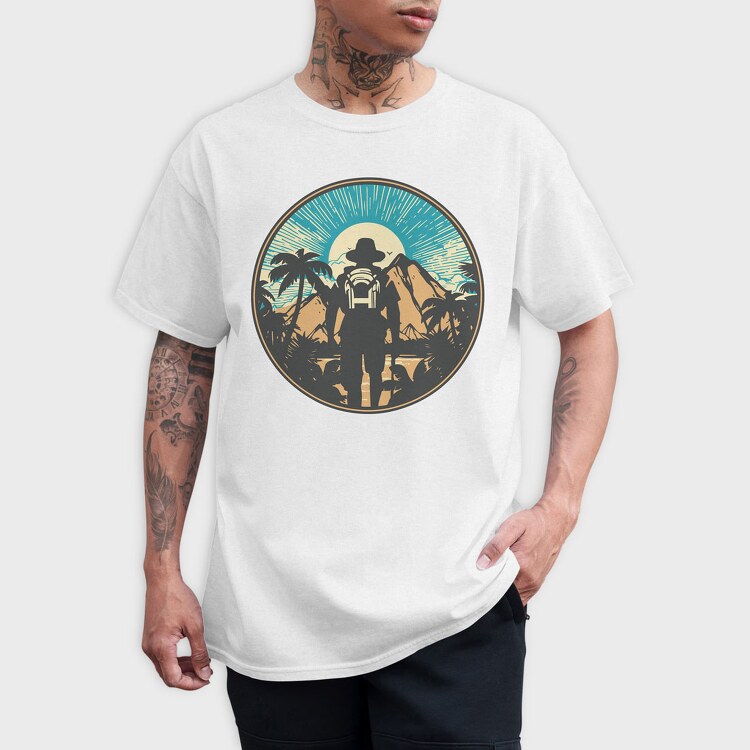 Hiking Palm Trees, Tricou Barbati (Unisex)