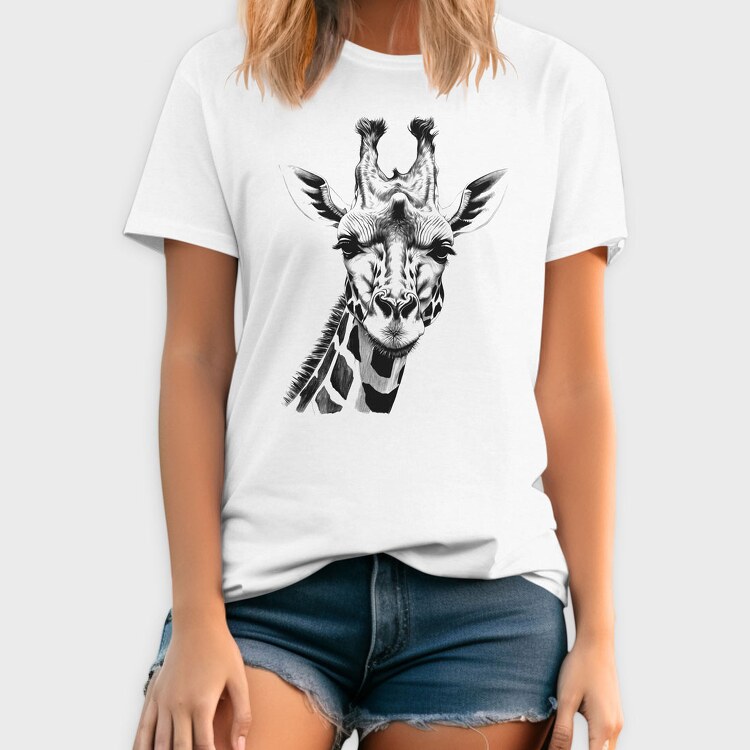 Giraffed Black and White, Tricou Barbati (Unisex)