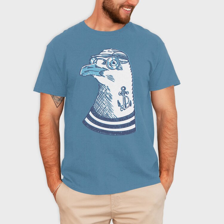 Hipster Seagull, Tricou Barbati (Unisex)