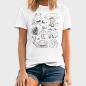 Handrawn Frogs Mushrooms, Tricou Barbati (Unisex)