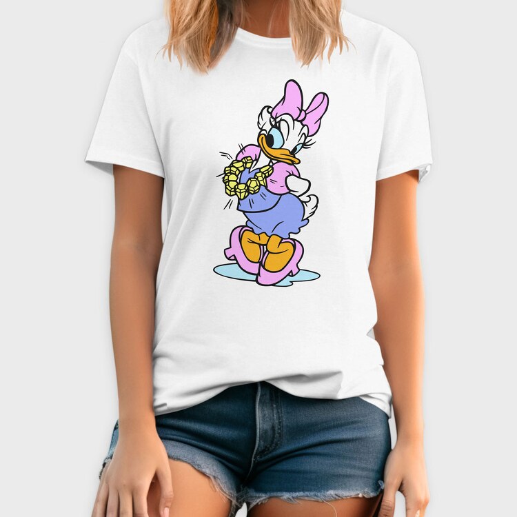 Cartoon Retro Daisy Duck 5, Tricou Barbati (Unisex)