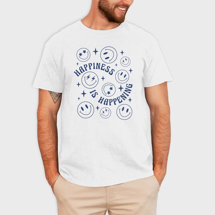 Happiness Happening, Tricou Barbati (Unisex)