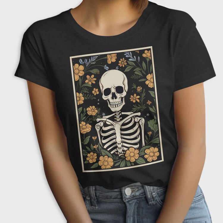 Floral Skeleton, Tricou Femei