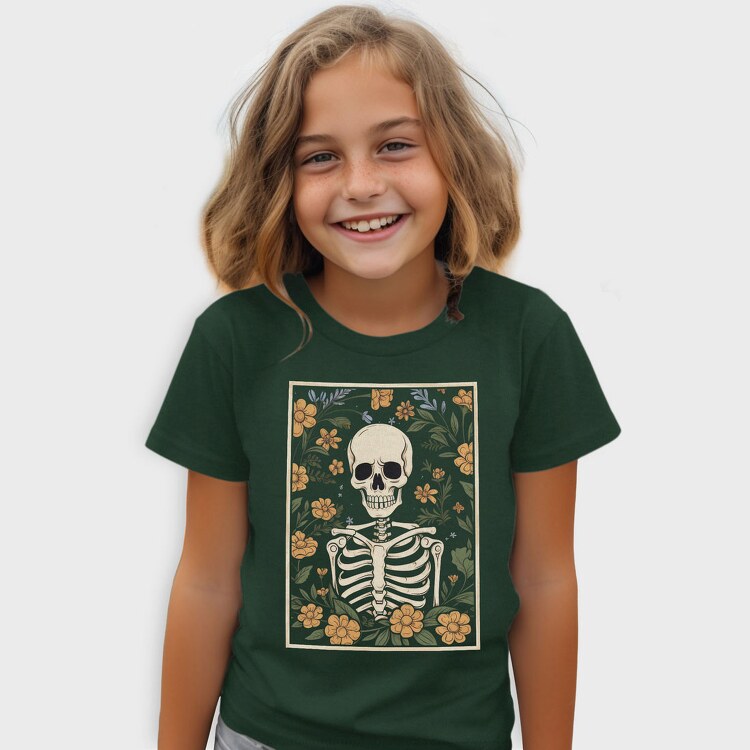 Floral Skeleton, Tricou Copii