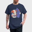 Blue Cat and Dog Hugging, Tricou Barbati (Unisex)