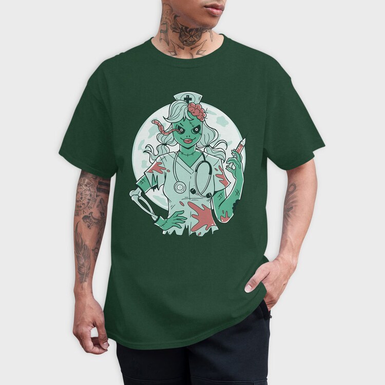 Zombie Nurse, Tricou Barbati (Unisex)
