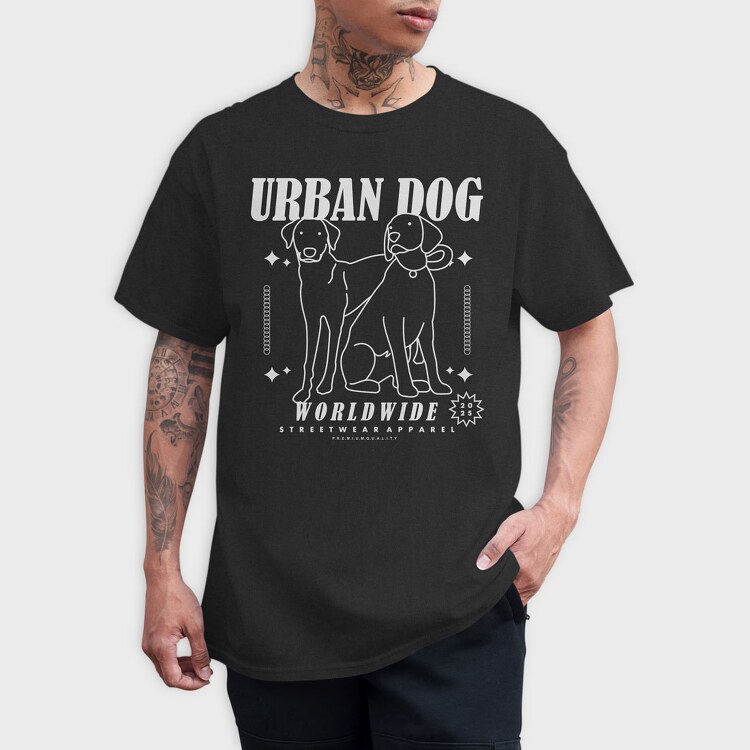 Urban Dog 1, Tricou Barbati (Unisex)