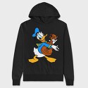 Cartoon Retro Donald Duck 4, Hanorac Oversize Barbati (Unisex)