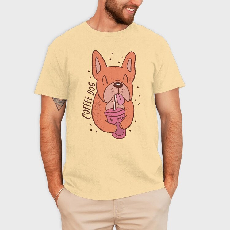 Coffee Dog, Tricou Barbati (Unisex)