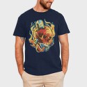Skull Skater in Fire, Tricou Barbati (Unisex)