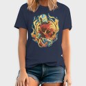 Skull Skater in Fire, Tricou Barbati (Unisex)