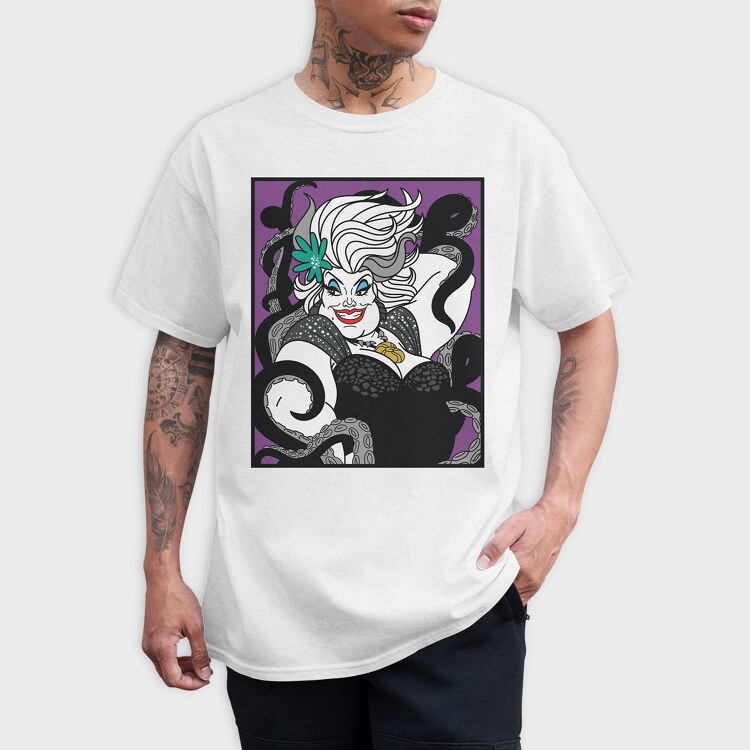 Villanas Disney Ursula C, Tricou Barbati (Unisex)