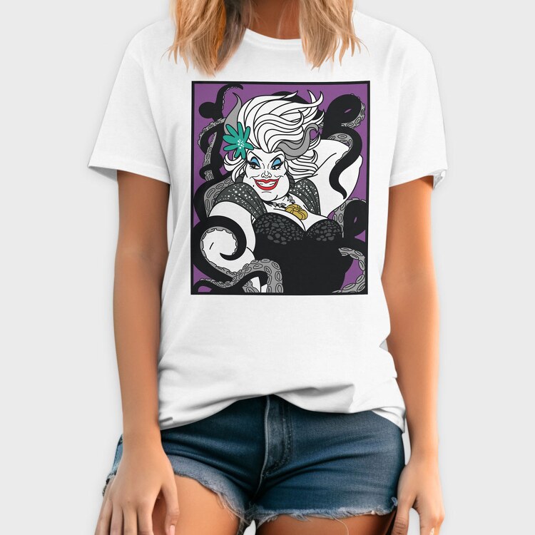 Villanas Disney Ursula C, Tricou Barbati (Unisex)