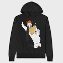 Cartoon Retro Droopy 6, Hanorac Oversize Barbati (Unisex)